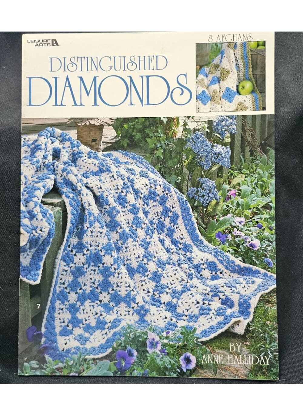 Vintage Leisure Art Distinguished Diamonds Anne Halliday 8 Afghans Patterns